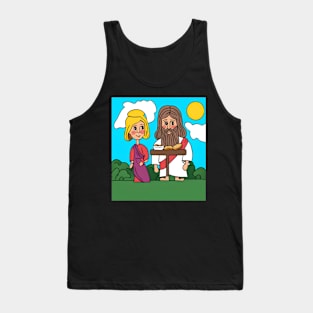 Jesus Christ bread with woman Tank Top